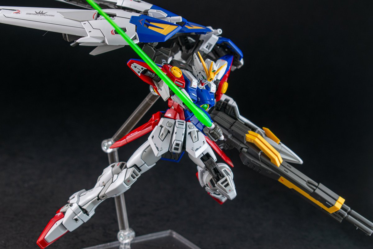 onasa13's tweet photo. RG　ウィングガンダムゼロできた
スミ入れとシールのみです https://t.co/eeGvFmzpvN