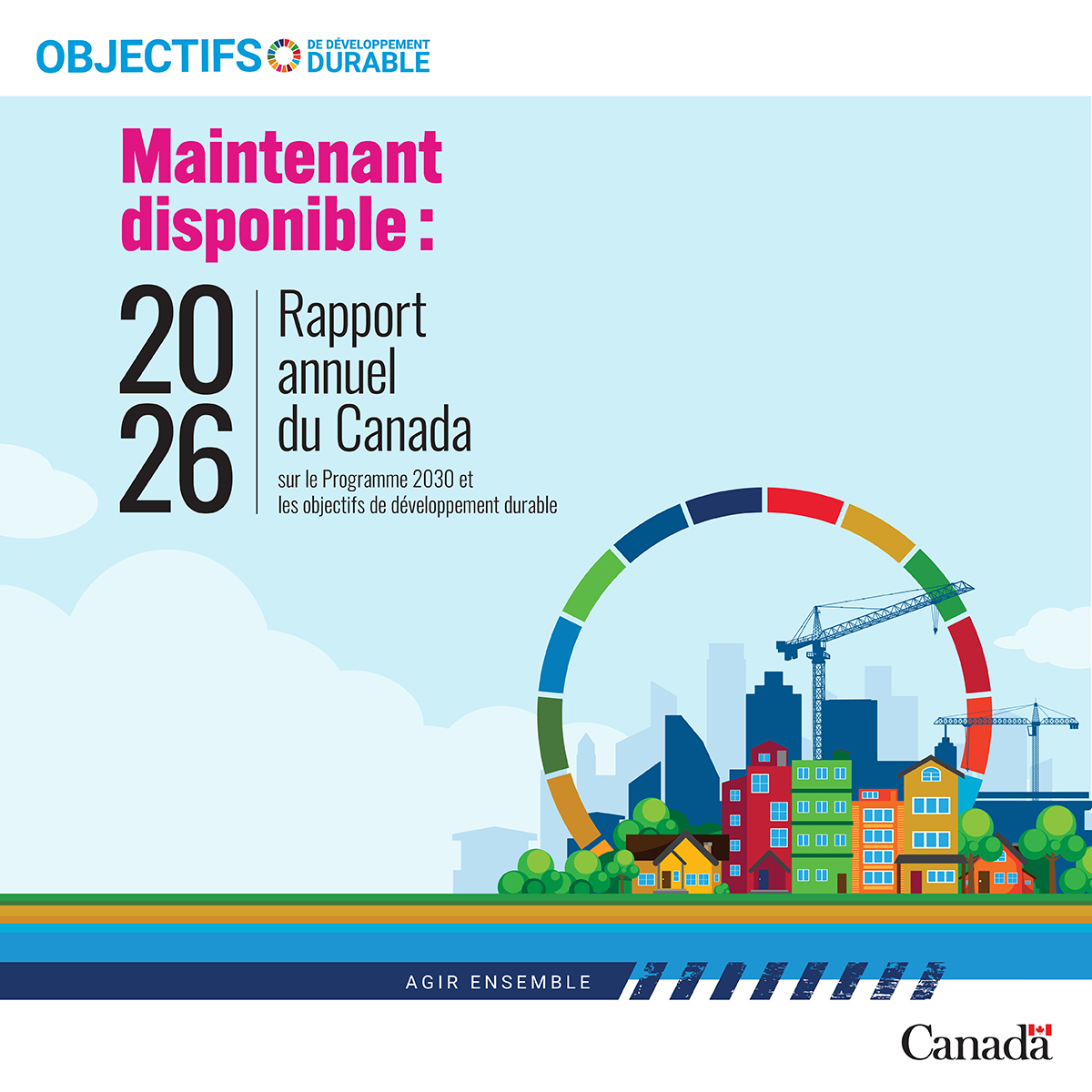EDSC_GC's tweet photo. Le Canada est fier de travailler avec les États membres des Nations Unies pour faire avancer le Programme 2030. 

Le rapport annuel de 2026 du Canada sur les ODD souligne les mesures et histoires stimulant le progrès. 

https://t.co/2pAwfPIrOl https://t.co/wqOZvYLJAJ