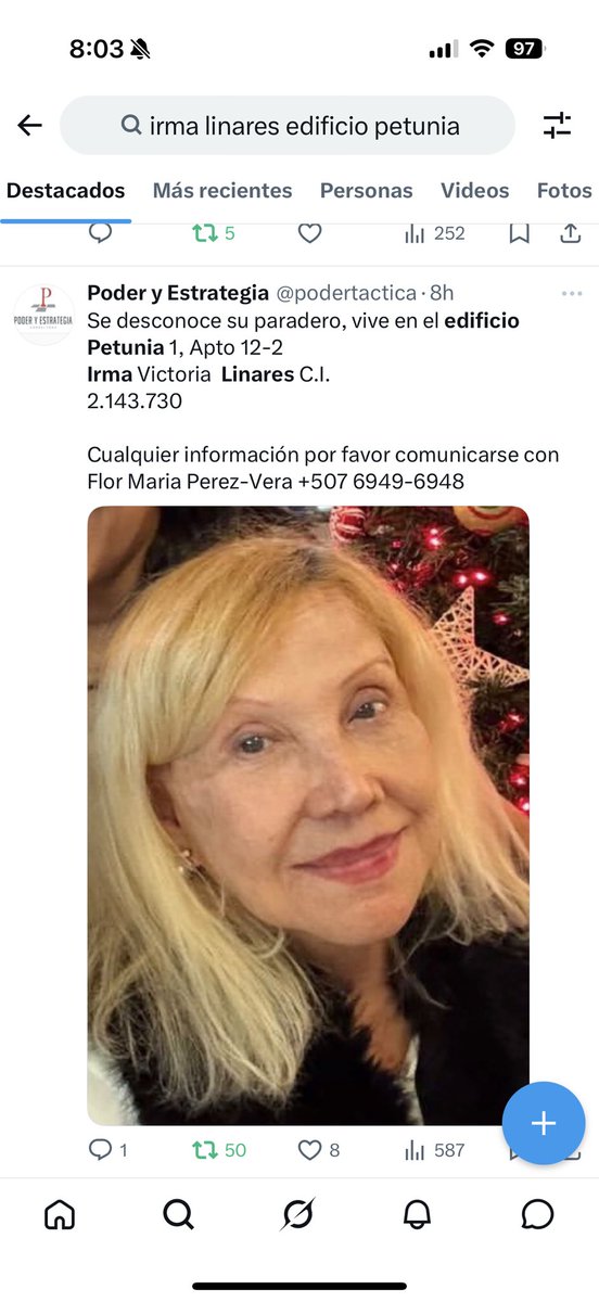 01wasa's tweet photo. @CaracasTerremot Ella también es del edificio! Cualquier info es valiosa. GRACIAS FAMILIA VENEZUELA https://t.co/6BU237X53q