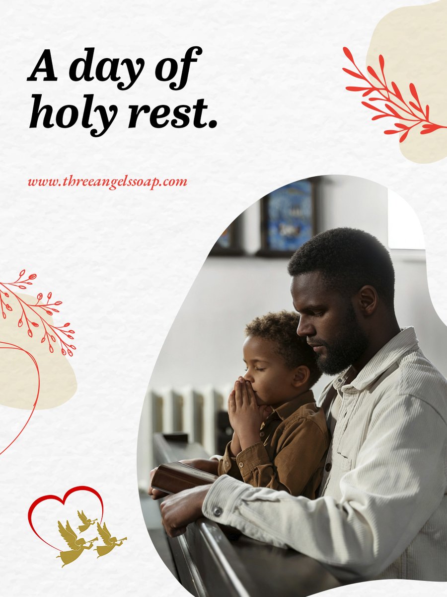 threeangelssoap's tweet photo. ✝️ Happy Sabbath – A Gift of Peace
“Remember the sabbath day, to keep it holy.” – Exodus 20:8 (KJV).
The Sabbath is more than a pause. It is a gift of restoration from God. Taking time to step back helps renew your strength and focus your heart on faith. 

https://t.co/LoPsCBZmWv https://t.co/AW6Vlq8cuD