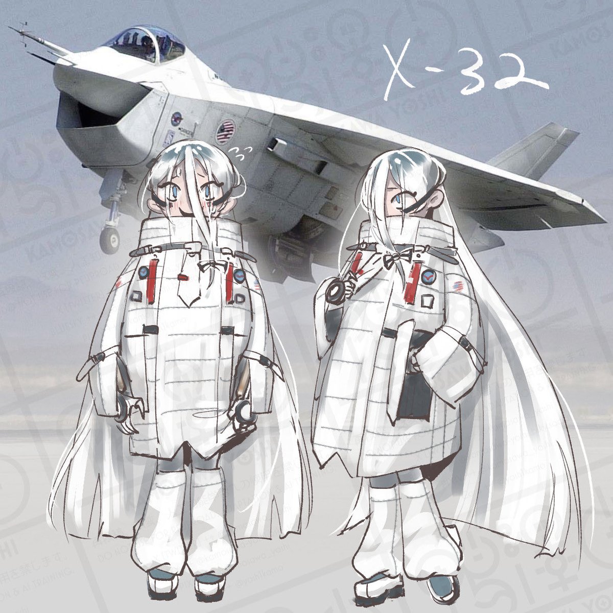 Kamosawa_yoshi's tweet photo. X-32ﾁｬﾝ #擬人化 https://t.co/SiTbdynaOp