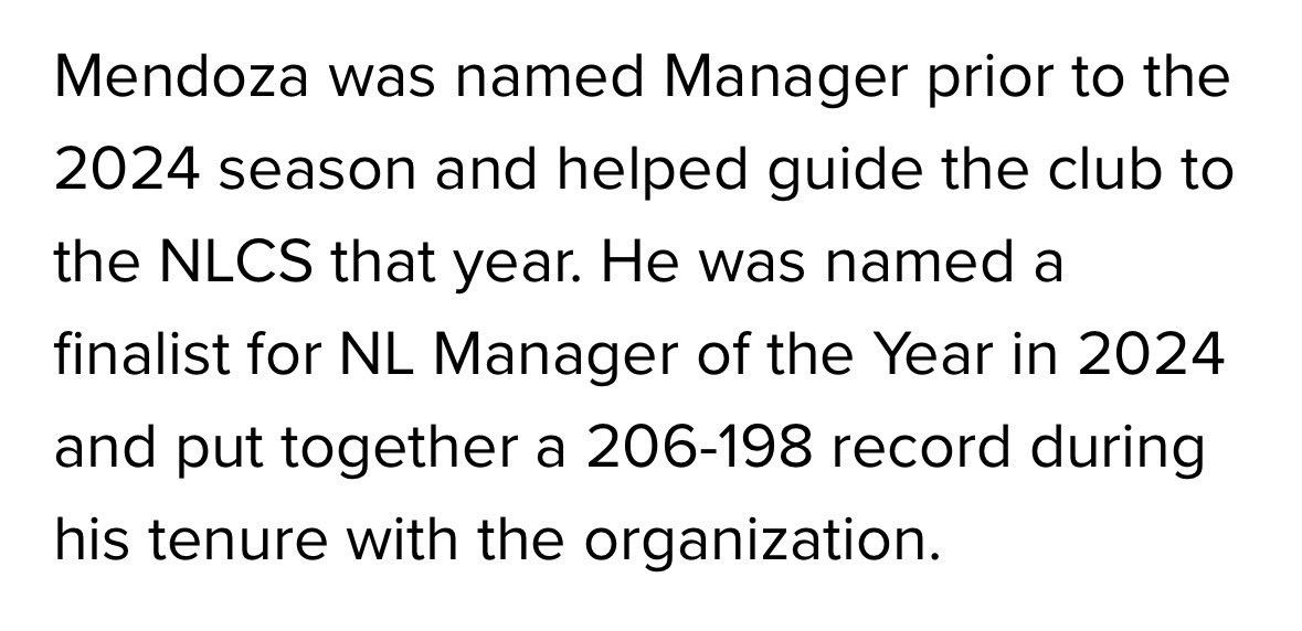witchofthemets's tweet photo. thinking back on the entirety of mendy’s tenure, i am shocked that he actually had a winning record managing the mets. he was helming the worst team in baseball for a good chunk of each of his 2.5 seasons https://t.co/uEByWgrUIG