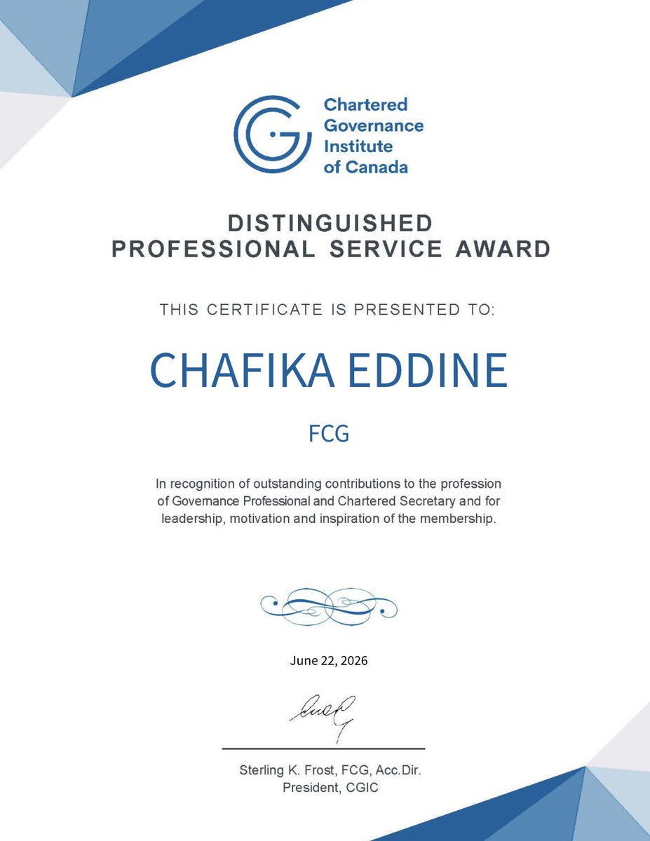 almalatam's tweet photo. 🌎🏆 Desde la Alianza Minera de América Latina (ALMA) felicitamos con orgullo a nuestra Vicepresidenta, Chafika Eddine, por haber sido distinguida con el Premio al Servicio Profesional Distinguido 2026, otorgado por el Chartered Governance Institute of Canada. https://t.co/McED8yRwqs