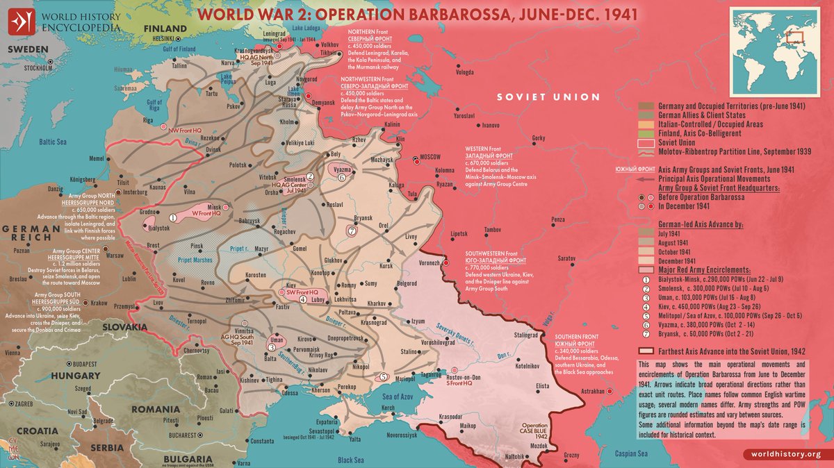 riannuzziGPC's tweet photo. Il 22 giugno di ottantacinque anni fa (1941), la Germania nazista lanciò contro l’Unione Sovietica la più grande invasione militare della storia mobilitando milioni di soldati e migliaia di aerei, carri armati e veicoli motorizzati.
2/ https://t.co/YprTRKjzTK