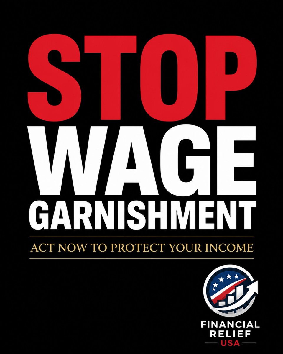 FinReliefUSA's tweet photo. Don't let wage garnishment take your paycheck!!!! Facing legal threats is scary, but acting early can stop them. Our experts are here to help you regain control and protect your income. You aren't alone in this! https://t.co/2zCGGIkk3Y #DebtRelief https://t.co/tUWm018tTb