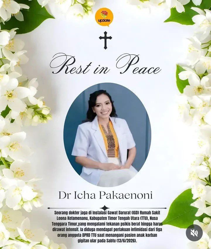 dimarsasongko98's tweet photo. Rest In Peace Dr Icha https://t.co/SYJxVCChwa