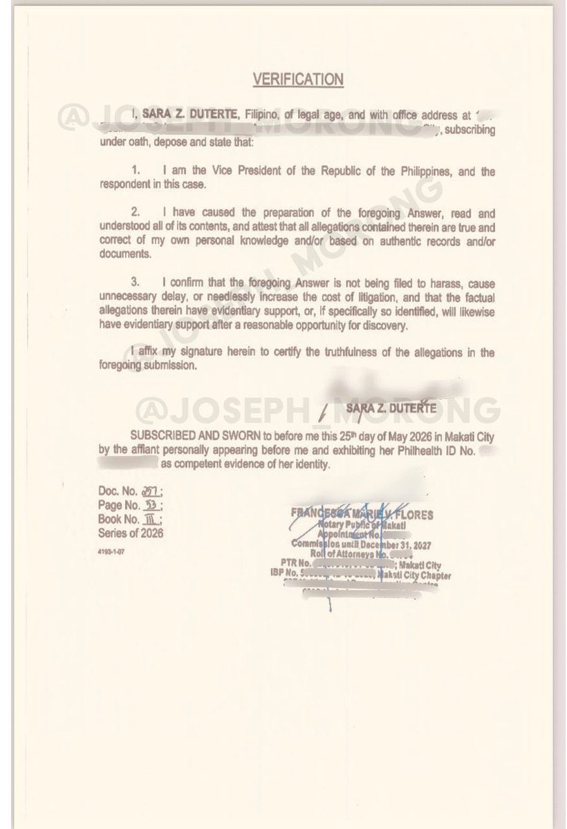 Joseph_Morong's tweet photo. “Freedom of expression”, Vice President Sara Durterte says of assassination threat against President Marcos, First Lady Liza Marcos and former House Speaker Martin Romualdez @gmanews @24orasgma https://t.co/YtjrVdocR1
