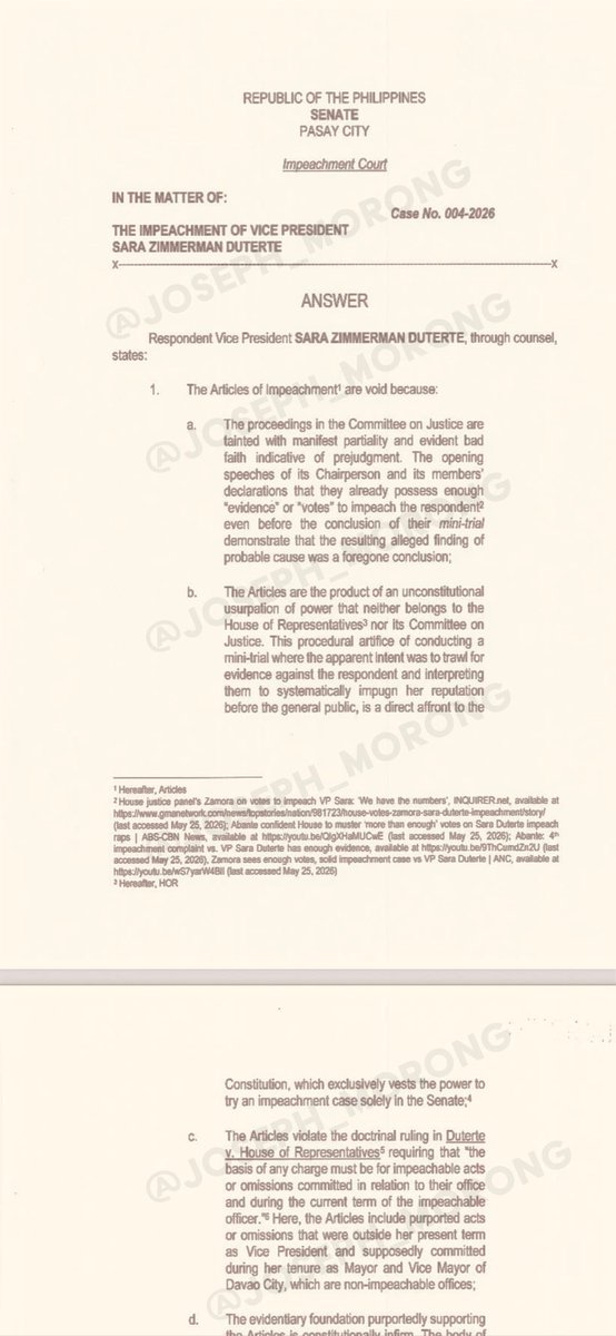 Joseph_Morong's tweet photo. “Freedom of expression”, Vice President Sara Durterte says of assassination threat against President Marcos, First Lady Liza Marcos and former House Speaker Martin Romualdez @gmanews @24orasgma https://t.co/YtjrVdocR1