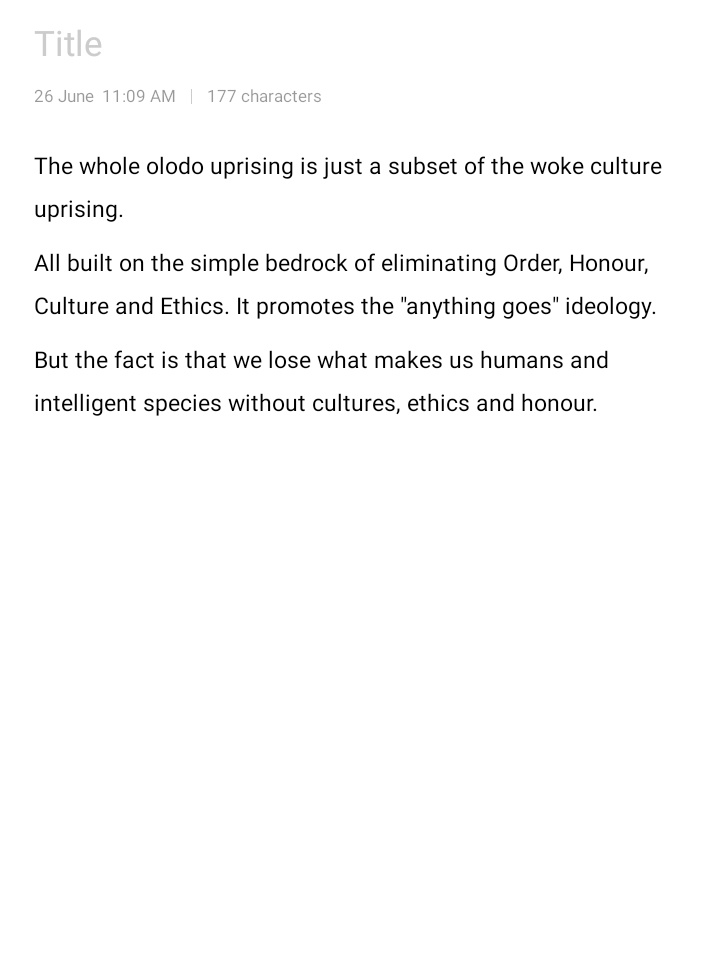 NelvisAk's tweet photo. In my opinion.
Olodo uprising = woke culture https://t.co/AvoRffWZ3z