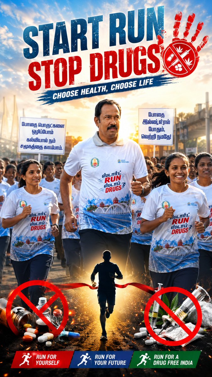 RajeshKumarSMLA's tweet photo. ஓட்டத்தினை ஆரம்பி, போதையை நிறுத்து விழிப்புணர்வு மாரத்தான் போட்டியினை துவக்கி வைத்து,வீரர் வீராங்கனைகளுடன் கலந்துகொண்டு ஓடினேன் https://t.co/odezxUfGgk