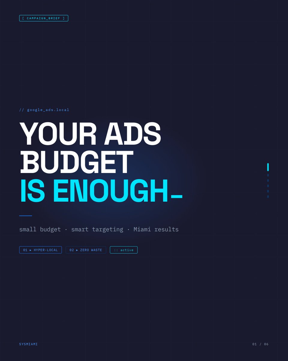 sysmiami's tweet photo. Your Google Ads budget is not the problem — your strategy is. Tight geo-targeting + high-intent keywords + a real offer = results for any Miami small business. #GoogleAds #MiamiBusiness https://t.co/sErbqYrF1M