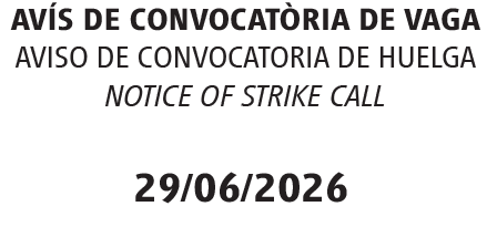 rodalies's tweet photo. 📢ATENCIÓ

ℹ️ Vaga convocada pel Sindicat Ferroviari (SF-Intersindical) s'estableixen els serveis mínims del Departament d’Empresa i Treball de la Generalitat de Catalunya:

📅 29 de juny

➡️ 66%  hores punta (6h-9.30) (17 -20.30)
➡️ 33% resta jornada 

🔗 https://t.co/TMy8ZbW9Mw https://t.co/HX8SgIG8yi