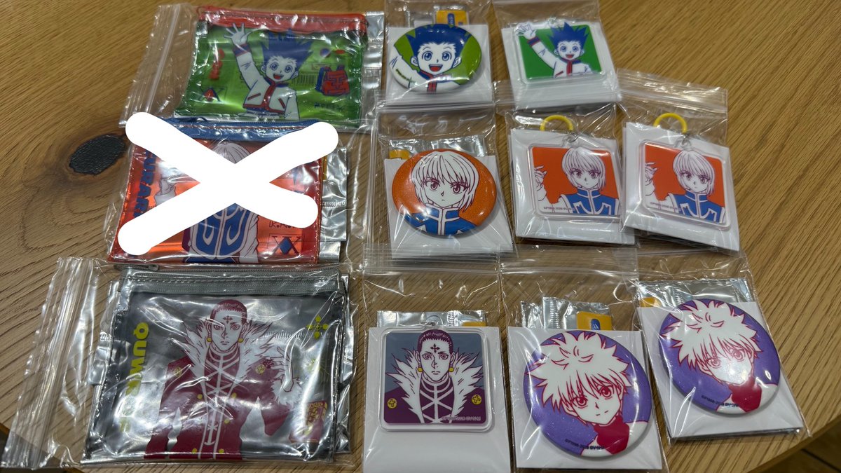 miii6666's tweet photo. 【交換】HUNTER×HUNTER 
ハンターハンター サンキューマート 

(譲) ゴン キルア クラピカ クロロ

(求)ヒソカ/めじるし>>>>ポーチ.缶バ

DMにて🆔付写真送付可能です🙇🏽‍♀️

Yフリor郵送希望or姫路~加古川手渡し希望💞 https://t.co/fmoowXNoTY