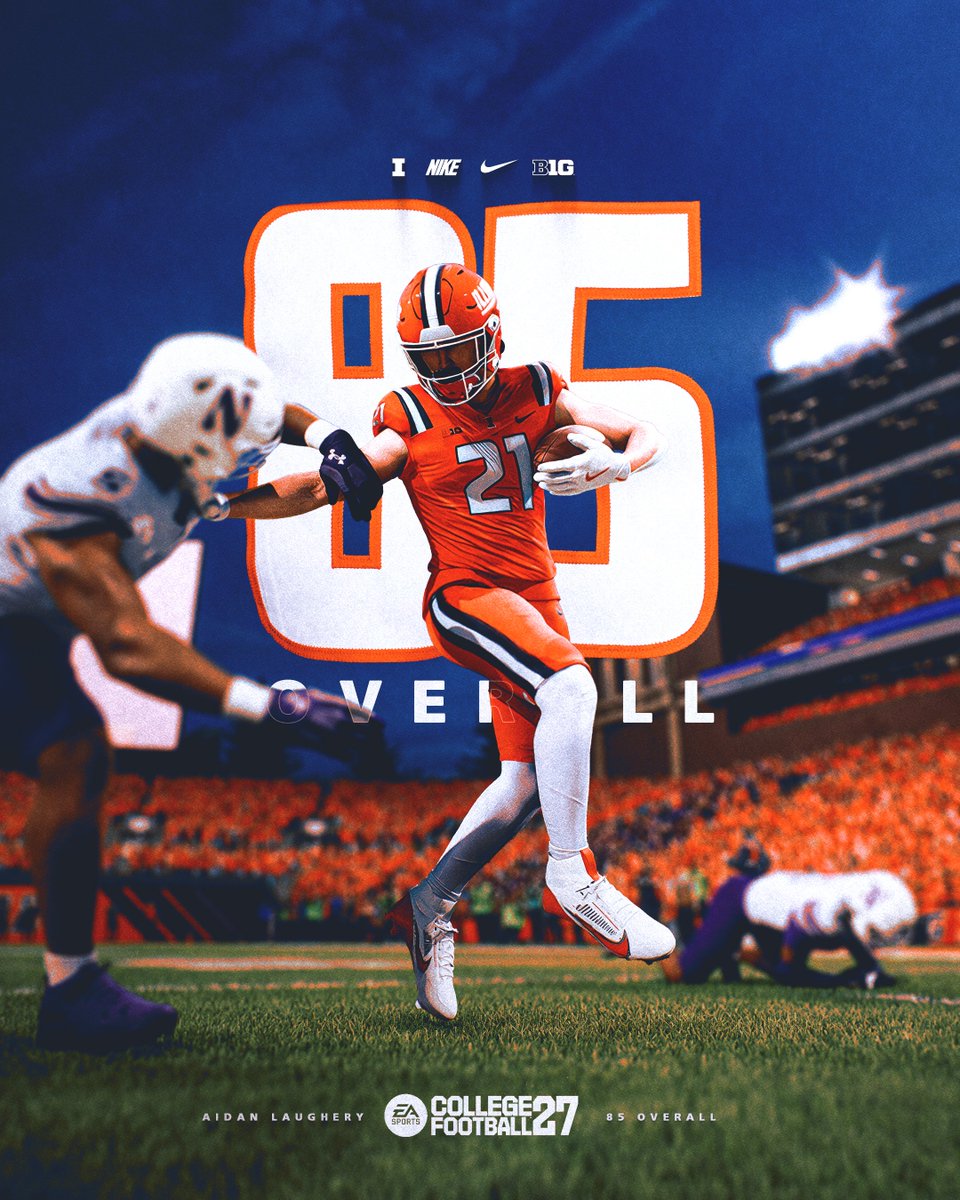 IlliniFootball's tweet photo. The highest-rated Illini in CFB 27. https://t.co/MXXicJOeS8