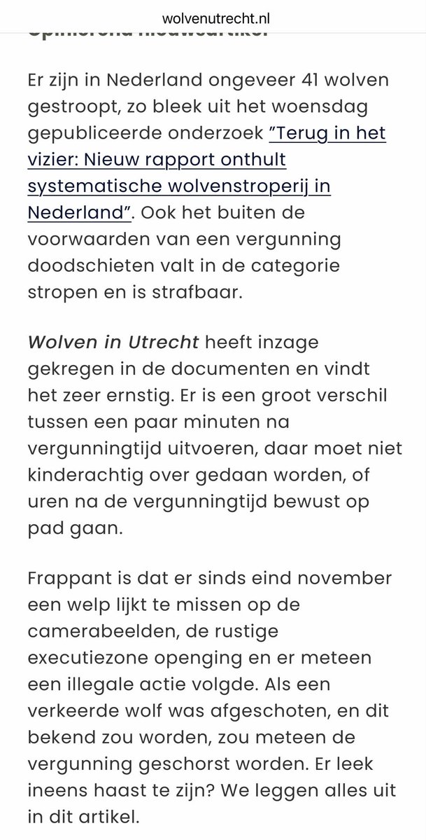 WolveninUtrecht's tweet photo. https://t.co/GDnamYad3h

EXPLOSIEF: Wolf Bram ook gestroopt, overheid kijkt weg – jagers zwaar in overtreding en logboek en welp zijn ‘zoek’! https://t.co/SSkwVoOFke