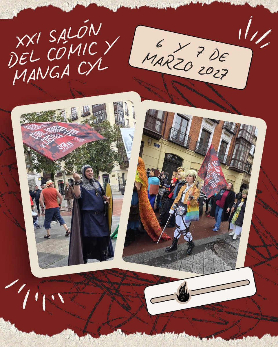 saloncymcyl's tweet photo. XXI Salón del Cómic y Manga de Castilla y León 6 y 7 de marzo @feriavalladolid más info en asofed@gmail.com buen día https://t.co/Lhe0TOXewk