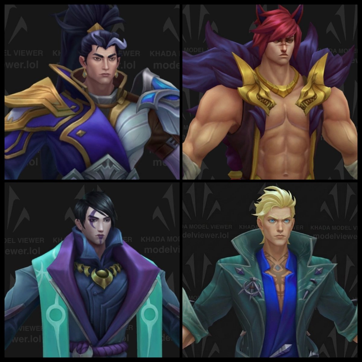 JewelD78202138's tweet photo. This face card of a male characters are really special to look at it👀 ✨✨
#Sett #Xinzhao #Locke #Aphelios https://t.co/vwDCBT1jqu