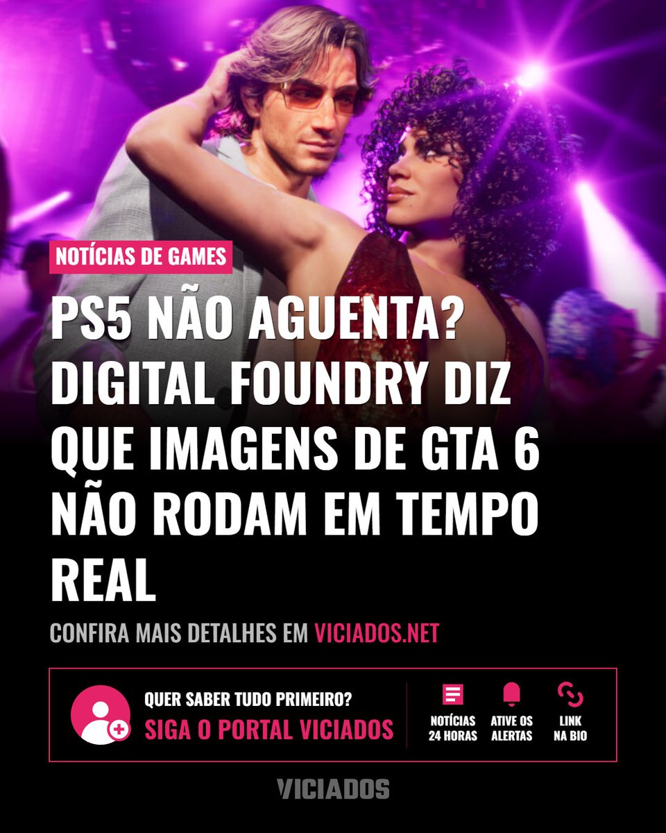 PortalViciados's tweet photo. O PS5 não aguenta o GTA 6?

A Rockstar Games soltou 63 imagens novas, livres da compressão de vídeo e com um polimento absurdo. 

Porém, a galera da Digital Foundry fez uma análise técnica e jogou um balde de água fria: 

É muito improvável que essa perfeição toda esteja rodando em tempo real nos hardwares atuais, como o PS5 e o Xbox Series X.

Confira mais detalhes no Portal Viciados!