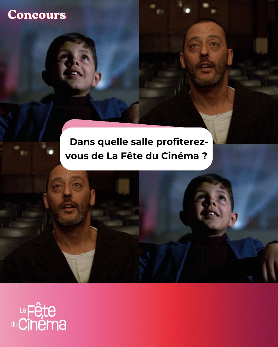 feteducinema's tweet photo. #CONCOURS 🎉

Tentez de remporter 2 places de cinéma valables pendant 1 an 🌸

✨Répondez à la question  
✨#RT 
✨Suivez @feteducinema 

5 gagnants seront tirés au sort lundi ! 🎫 https://t.co/2zcDL88GvQ
