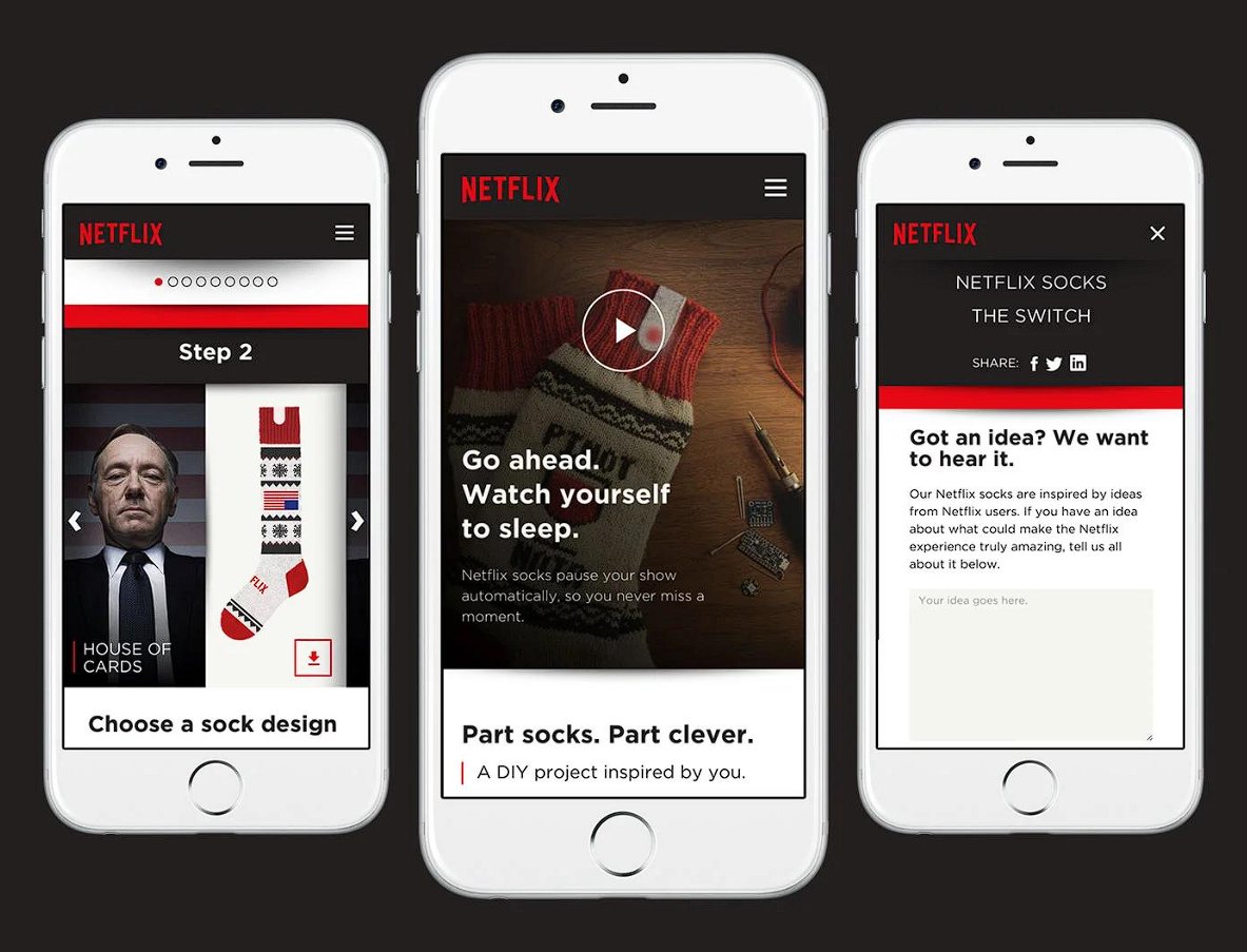 ChaseLooks's tweet photo. Netflix made socks that paused Netflix.

The socks detected when you fell asleep.

If you stopped moving for long enough, your show paused automatically.

Netflix even published instructions so people could build their own pair. https://t.co/EmH1Sp18KU