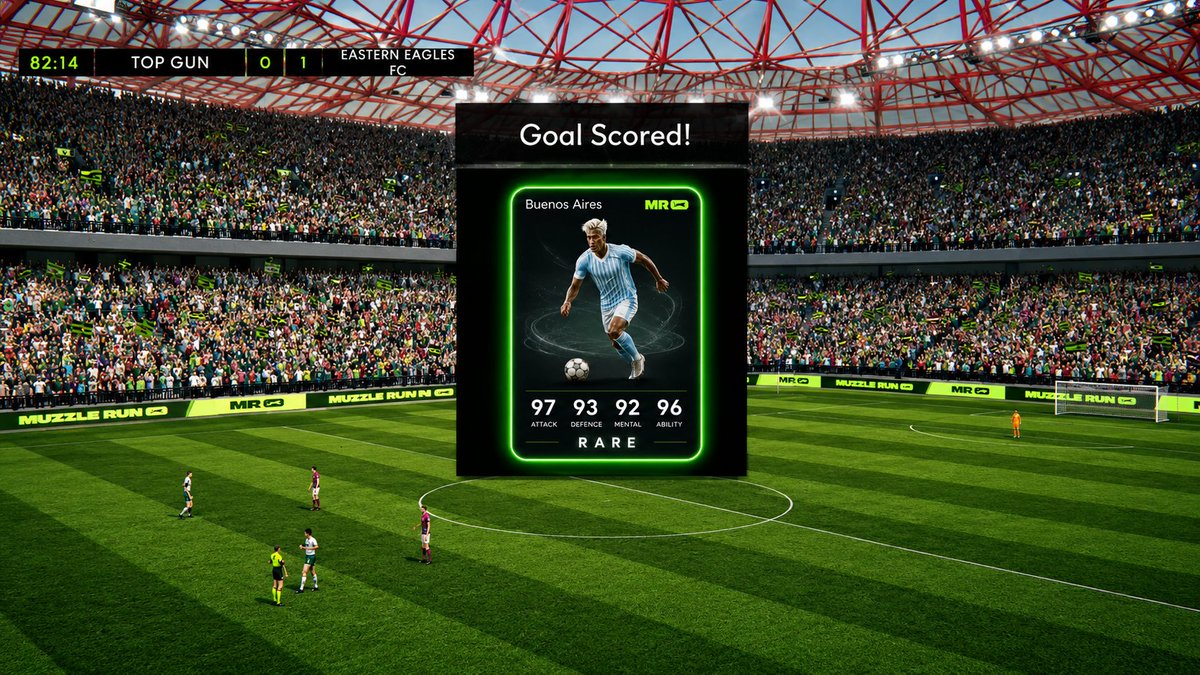 muzzle_run's tweet photo. Huge Muzzle Run Football release is live.

A full 3D visual overhaul and a rebuilt match engine, for the most realistic and immersive matches we've ever made.

Smarter football, new animations, extra time in the matches that matter, and a stack of quality of life upgrades.

Live on @solanamobile or any browser with @solana or @0xPolygon wallets.