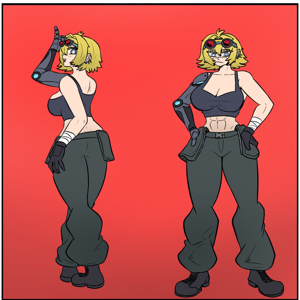 hlddraws's tweet photo. Cyberpunk Tomboy Adoptable https://t.co/a5vHAULf4y
