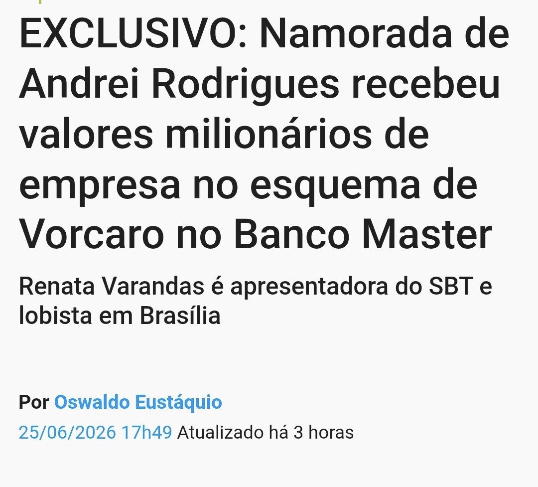 juliovschneider's tweet photo. A namorada do diretor-geral da PF entrou na mira após denúncias de que recebeu valores milionários da Ambipar, empresa ligada ao caso Daniel Vorcaro. 🔥 https://t.co/XjAuJhA9xj