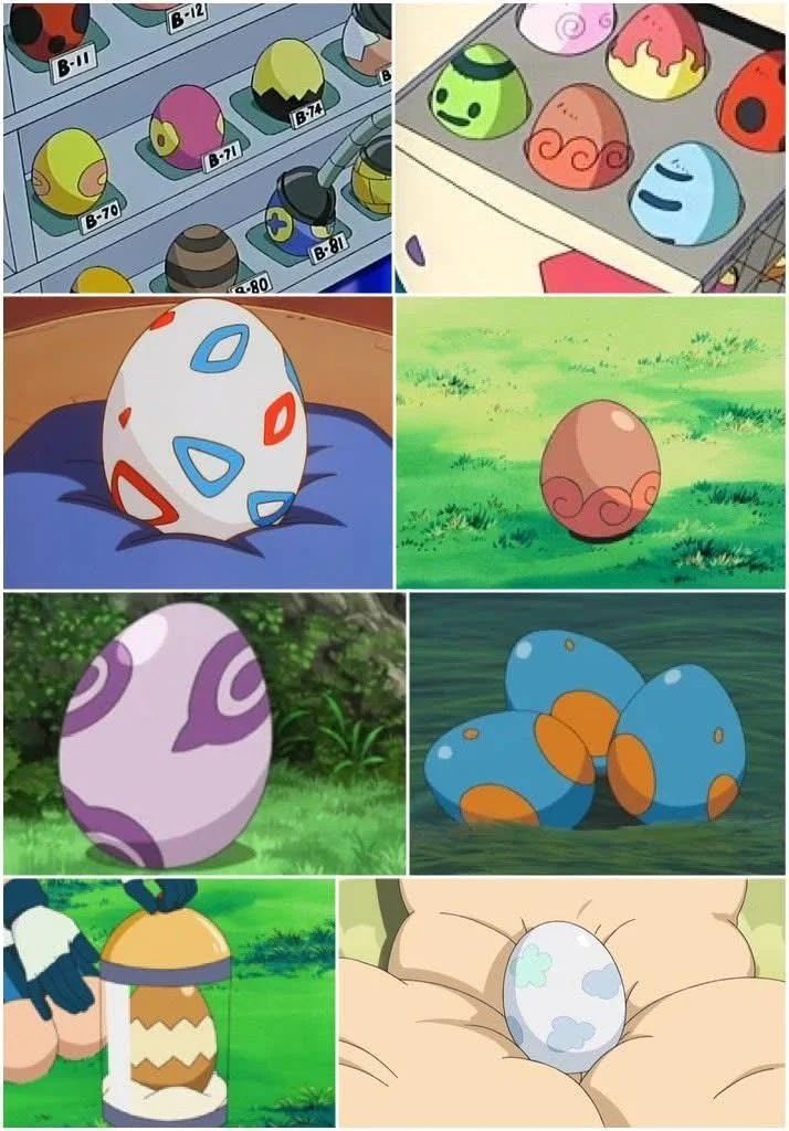 pokemon_daily's tweet photo. i miss pokémon eggs old whimsical designs https://t.co/8kcyGo2rZR