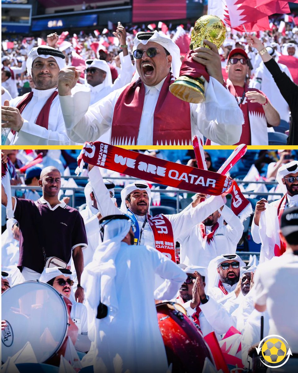 DeadlineDayLive's tweet photo. 🚨 Qatar reportedly funded 2,000 supporters to follow their national team at the World Cup. 🇶🇦

Fans were given an all-expenses-paid trip, including flights, hotels and match tickets, plus a welcome pack with a shirt, sunglasses, scarf and Qatar flag.

Several of those selected had never even attended a football match before. 😳

(Source: Telegraph)