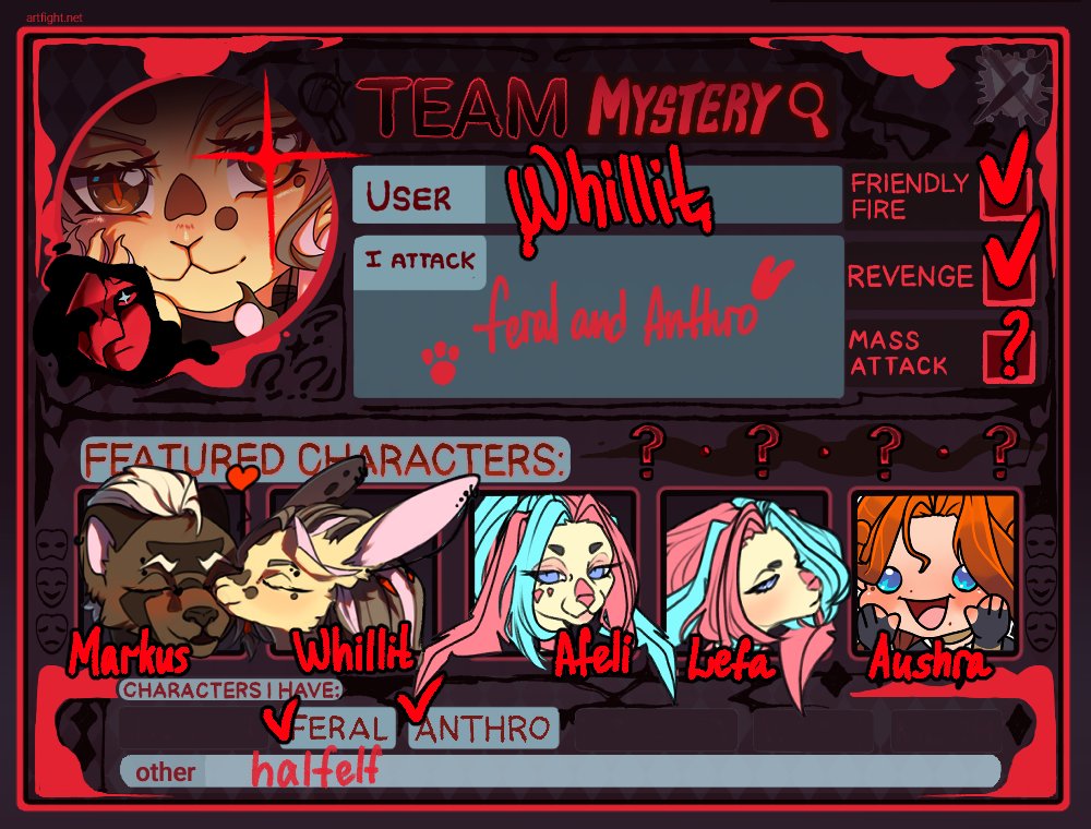 WhillitArt's tweet photo. I will participate, and you? 
Art Fight https://t.co/EUlacOG35T