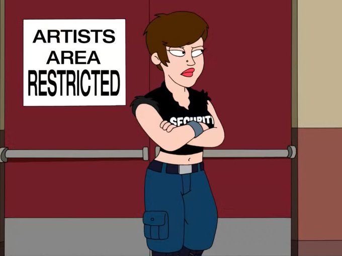 spritespartans's tweet photo. I wish the lesbian security guard from American dad was real… 💔💔 https://t.co/qB0dPtxUtj