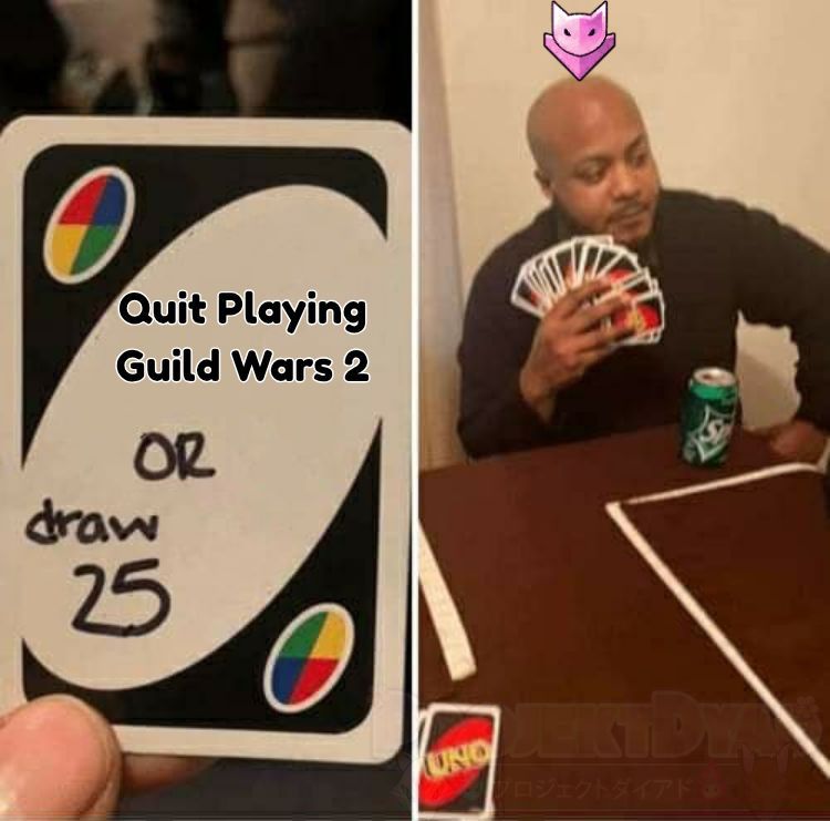 ProjektDyad's tweet photo. Its just not going to happen, when Guild Wars 3 comes out Ill just have to manage 3 GW games lol

#GuildWars2 https://t.co/XWZgd3ZHXZ