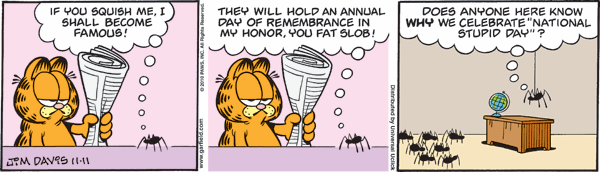 _SatanWatch's tweet photo. Meanwhile this is what my GOAT Jim Davis published on Veterans Day: https://t.co/U1RNVkFQkV