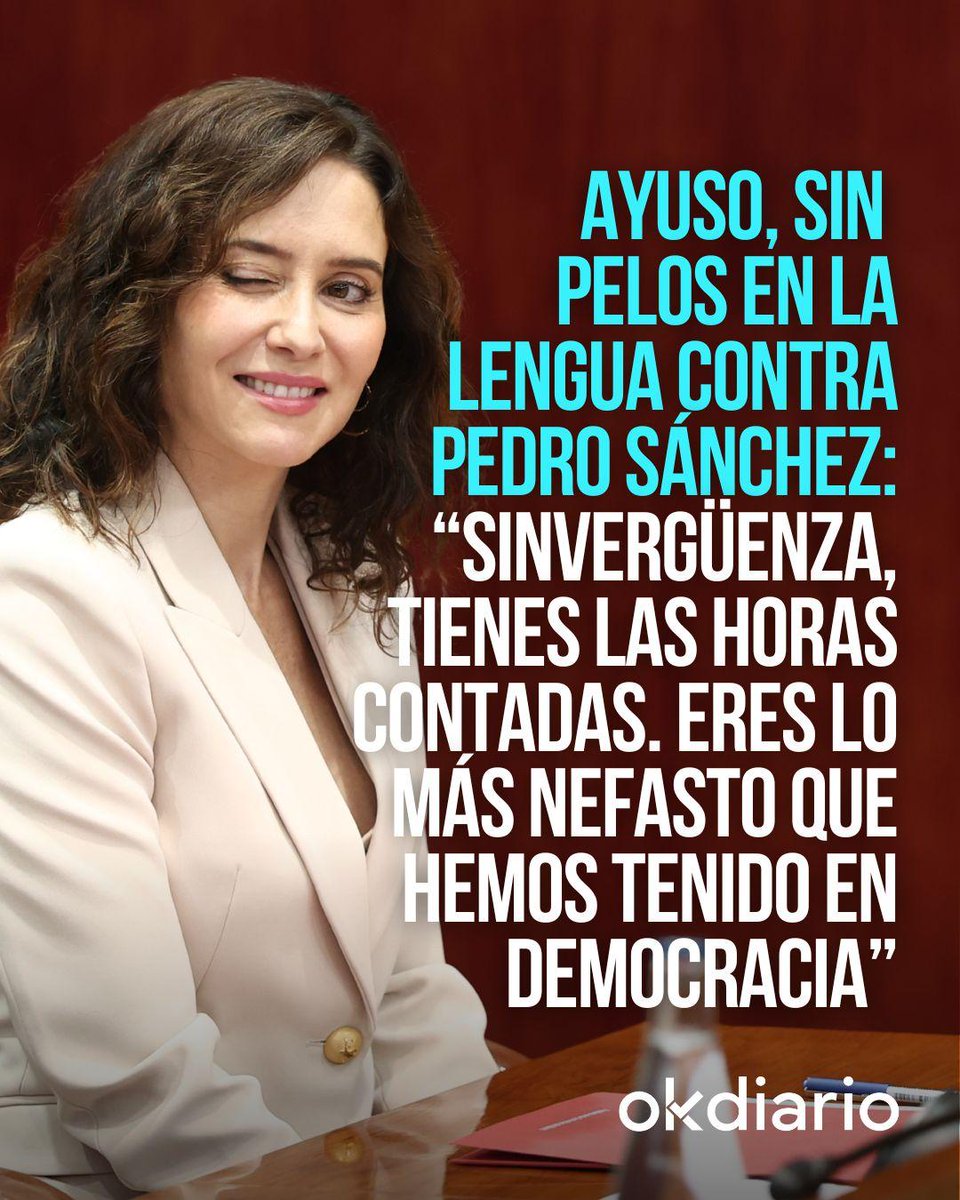 Angelesagus2003's tweet photo. Lo dice una sinvergüenza que vive a todo trapo a costa de los madrileños, que regala millones a Quirón mientras se carga todo lo público y que dejó morir a más de 7.000 ancianos sin asistencia médica en pandemia. 
Ella y su jefe de gabinete son lo más nefasto de esta democracia. https://t.co/myPwA1QstM