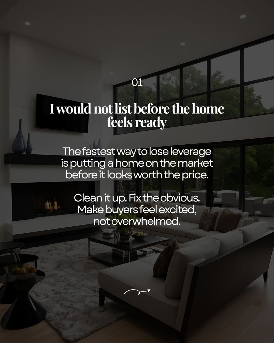DubnerSCVRE's tweet photo. Most homes don't lose momentum all at once.

It happens little by little.

Rushing the prep.
Pricing from emotion.
Assuming it will "just sell."

Selling in today's market takes more than hope.

It takes a plan.

DM me "SELL" and I'll send you my top seller prep tips. 🏡 https://t.co/NDJLfjqQvU