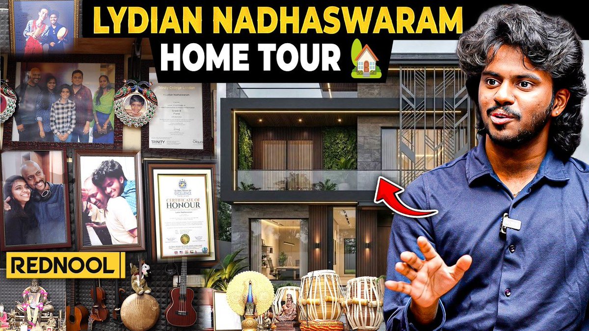 RednoolOfficial's tweet photo. "Guitar-ல இத்தனை வகை இருக்கா!" 🤯 Lydian Nadhaswaram's 1st Exclusive Home Tour 🏡

Video Link : https://t.co/rncxUCFjjh

#lydian #lydiannadhaswaram #symphony #newbeginnings #symphonyno1 #londonsymphonyorchestra #indianmusic #orchestralmusic #kamalhaasan #ilayaraja #simbu #spb #susila #exclusiveinterviews #rednool