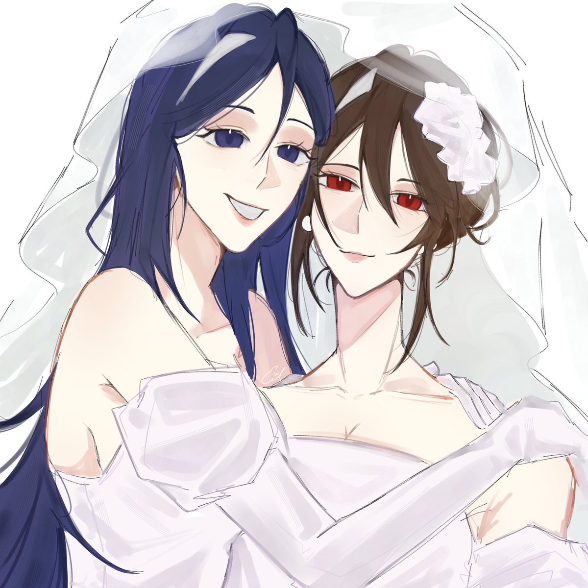 Eijill9's tweet photo. #belhali (Yuri) MENIKAH!!! 👰‍♀️👰‍♀️ https://t.co/UTqMOKZAP7