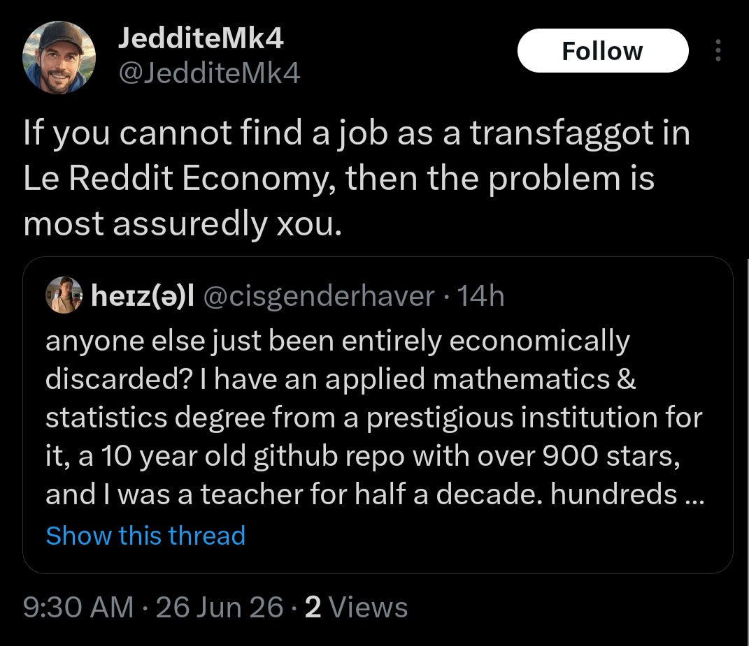 cisgenderhaver's tweet photo. guy who thinks transsexuals are unfairly advantaged during the hiring process https://t.co/TbG4uTlPi1