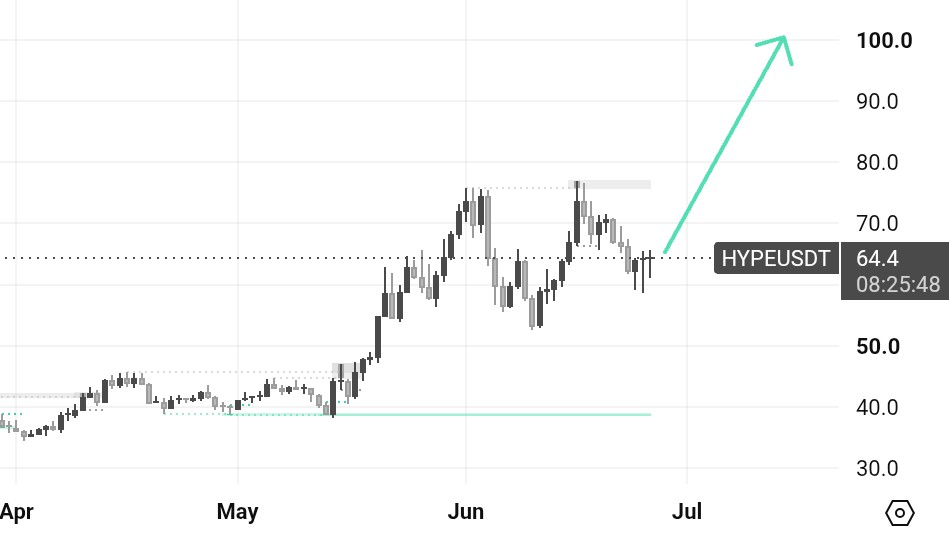 CryptoSuperior0's tweet photo. Called it early. 

🎲 $HYPE to $100 was never a question of if, it was always when.

We're closer than most people think. Don't say I didn't warn you. https://t.co/VFJh96AI4G