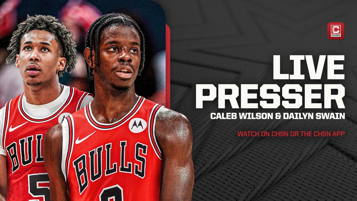 CHSN_Bulls's tweet photo. CHSN will carry Caleb Wilson and Dailyn Swain's introductory press conference with the Bulls live at 11AM CT.

📺: https://t.co/70R3Kpyue7 https://t.co/F14gLXRKMn