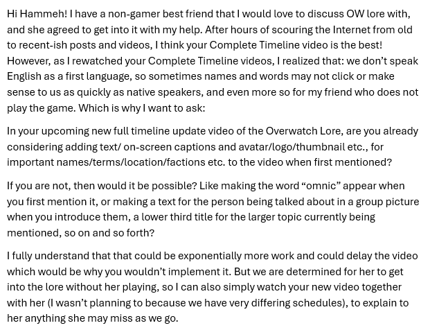walker_mason's tweet photo. @HammehLore Thank you for all your work on OW lore, Hammeh! Looking forward to your updated lore video ❤️ https://t.co/UkjKMHeZzG