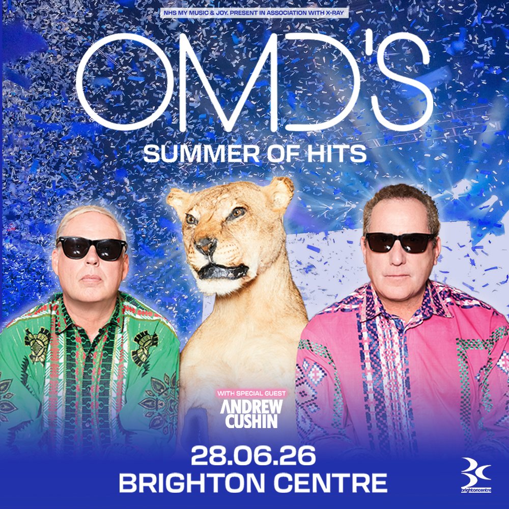 BrightonCentre's tweet photo. Approx. set times for  👇

1️⃣ Doors: 7pm
2️⃣ @AndrewCushin 7:45pm
3️⃣ Interval
4️⃣ @OfficialOMD 9pm - 10:30pm

Find out more: https://t.co/fMiwjHcYtY https://t.co/Z2n8QvAQTH