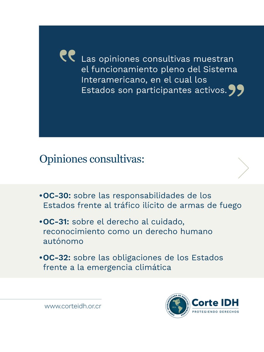CorteIDH's tweet photo. 🔴 El Presidente de la Corte Interamericana de Derechos Humanos, Juez Rodrigo Mudrovitsch, presentó el Informe Anual 2025 ante la 56ª Asamblea General de la OEA.

Durante su intervención destacó los principales avances de la labor del Tribunal, incluyendo la emisión de 35 sentencias, el monitoreo de más de 1.800 medidas de reparación, la adopción de tres Opiniones Consultivas sobre temas de gran relevancia para la región y el fortalecimiento de la jurisprudencia interamericana en ámbitos como la democracia, la igualdad y no discriminación, los derechos de los pueblos indígenas y la protección de las personas defensoras de derechos humanos.

💬 “La Corte Interamericana seguirá ejerciendo su mandato con independencia e imparcialidad. Seguiremos trabajando conjuntamente en garantizar la protección de los derechos humanos y el acceso a la justicia a todas las personas en nuestra región”.

📺 Conozca los principales resultados, desafíos y mensajes presentados ante los Estados Miembros de la OEA en nuestro canal de YouTube.

#CorteIDH
#InformeAnual2025
#OEA
#DerechosHumanos
#SIDH
