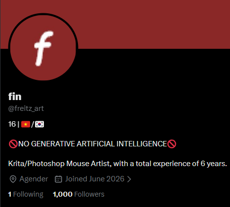 freitz_art's tweet photo. Hey all, thank you for 1,000 followers! https://t.co/UHZUnZF5TG