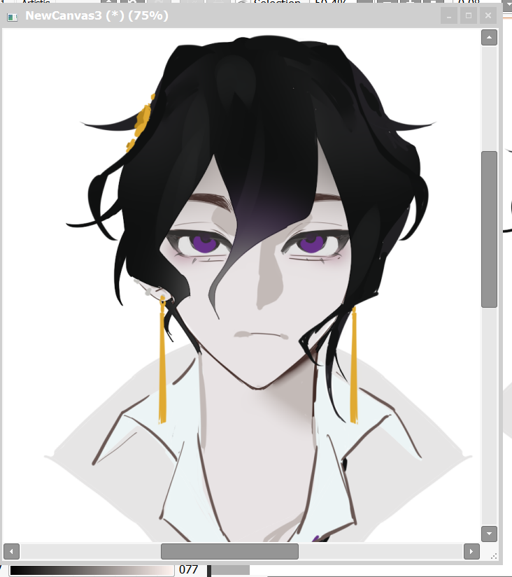 cutefluixon's tweet photo. i whipped out the design in 2 hours, so i didn't actually have time to visualize his hair well in front view. the braid's hidden by his front hair lol https://t.co/kPmm0JB7Ot