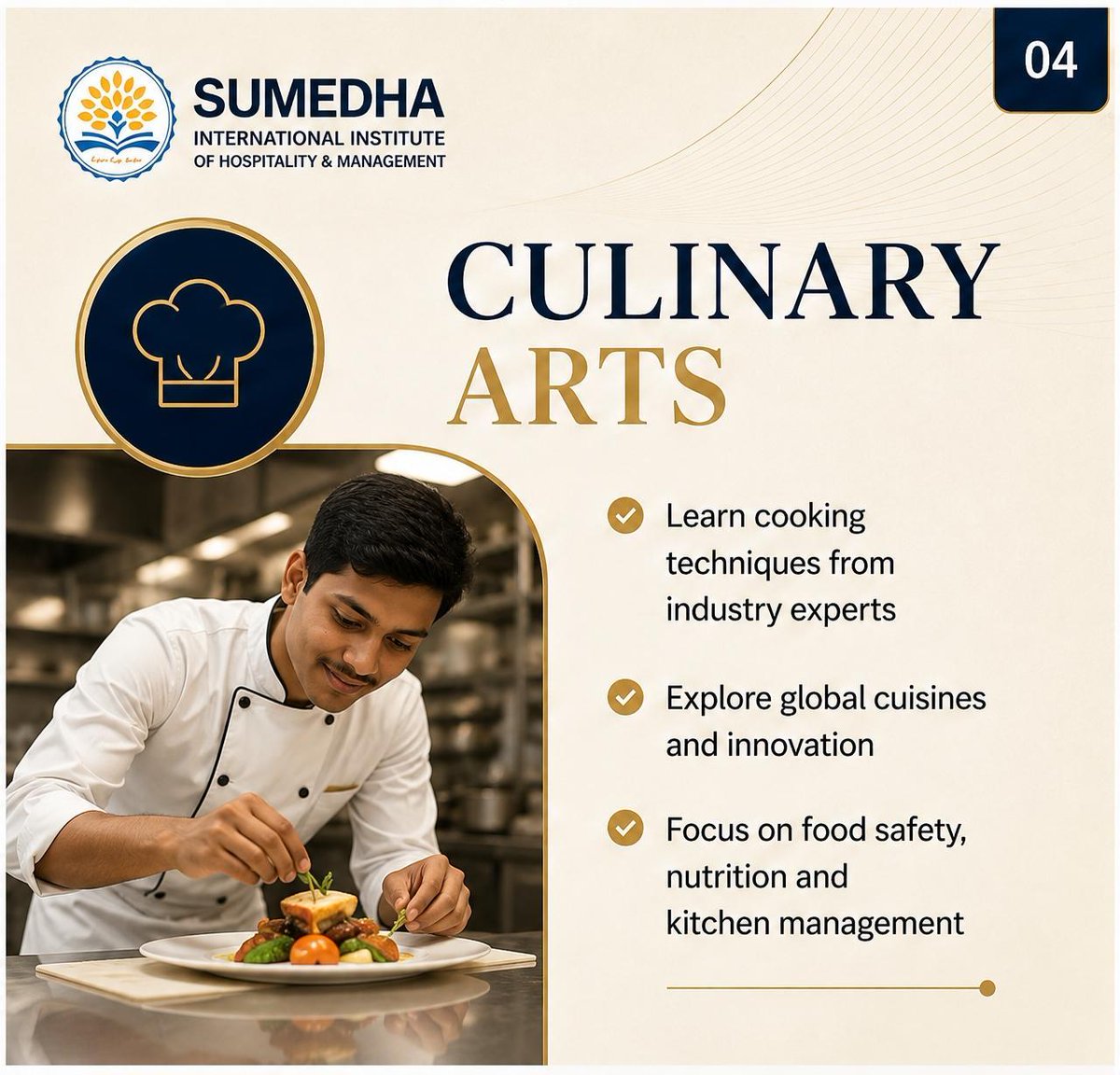 SumedhaIIM's tweet photo. Launch your hospitality career! 🏨 Gain core expertise in Front Office, F&amp;B, Culinary Arts, and Housekeeping.

🎓 Bachelor of Hotel Management 
✨ Eligibility: 10+2 | Duration: 3 Yrs | Fee: ₹85,000 
🌐 https://t.co/raUU8HatGr | 📞 +91 8886 197 778

#Hospitality #HotelManagement https://t.co/4L008Nx0Xc