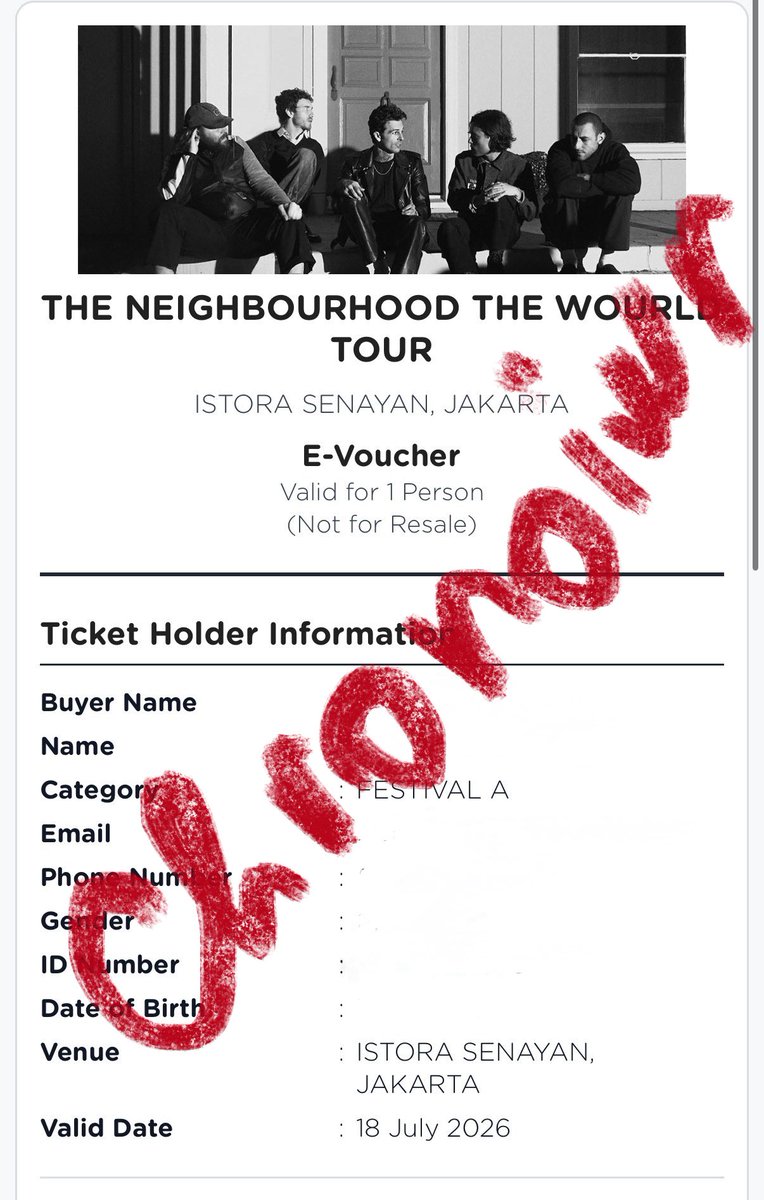chronoiwr's tweet photo. WTS Tiket The Neighbourhood

🎟️ Festival A
💰 1.700.000 (boleh nego)

Gajadi nonton karena salah tanggal buat liburan, jadi gabisa cod juga 😞

wts the neighbourhood jakarta festival a https://t.co/SHECSNj3GT