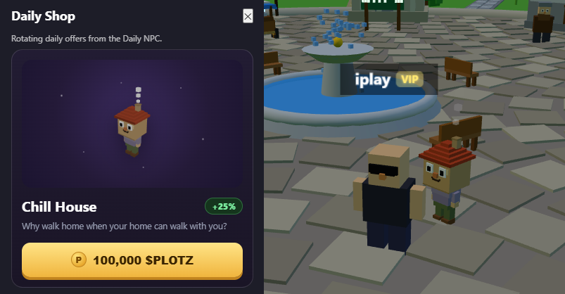 plotzlol's tweet photo. Today's Daily Shop Pet

Meet Chill House 🏡

The coziest companion in PLOTZ. Sometimes the best harvests come from staying chill.

Buff:
 +25% Mutation Luck

Available for the next 24 hours only.  

Head to the Daily Merchant before it's gone. https://t.co/0hfiHtDSPr