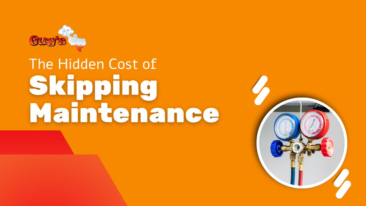 GuysAC_TX's tweet photo. Skipping maintenance could cost more than you think. ☀️
Routine HVAC service helps improve efficiency, reduce wear and tear, and catch small problems before they become expensive repairs.

License #TACLA2990C
#HVACMaintenance #EnergyEfficiency #GuysAC https://t.co/U2STIWZ9yT