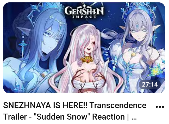 ValeriaHawthorn's tweet photo. Oh, let me watch the new Snezhnaya PV real quick...

WHAT DO YOU MEAN 27 MINUTES?? Sorry, I'm too much of a yapper 😶

Anyways... 

🔻 VIDEO IS OUT!! 🔻

#GenshinImpact #GenshinSnezhnaya https://t.co/RnYxhk3iQy